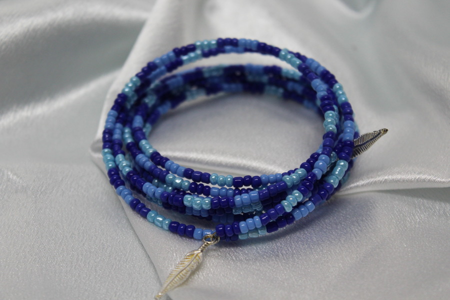 Bravelet-Multi-Rang-Perles-Rocaille-Degrade-Bleu (2)