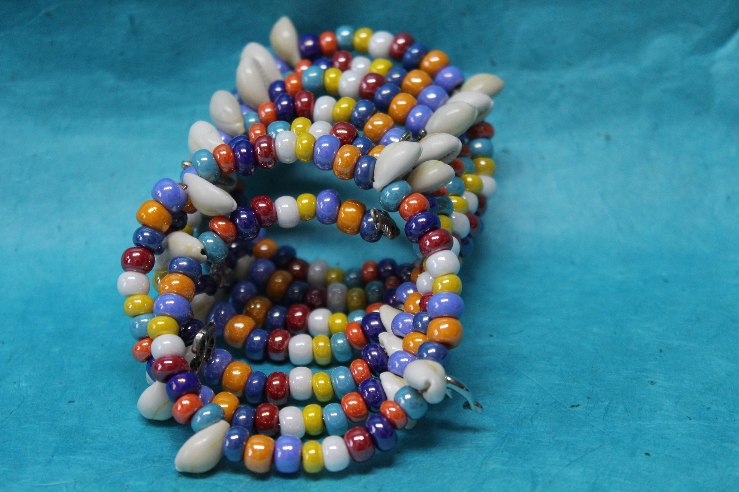 Bracelet-Multi-Rangs-Perles-Rocailles-Multicolores-Coquillage-Veritable (9)