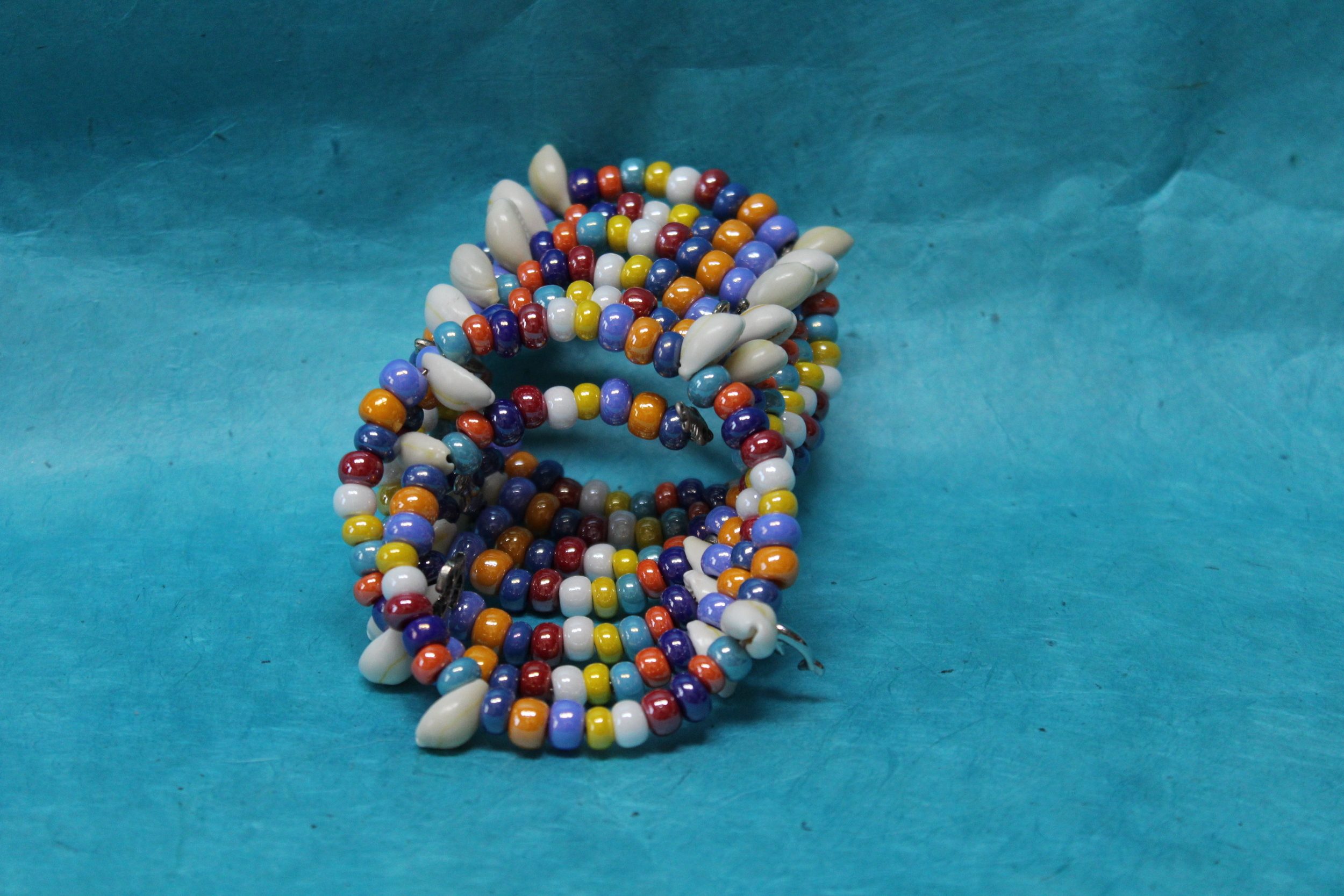 Bracelet-Multi-Rangs-Perles-Rocailles-Multicolores-Coquillage-Veritable (8)