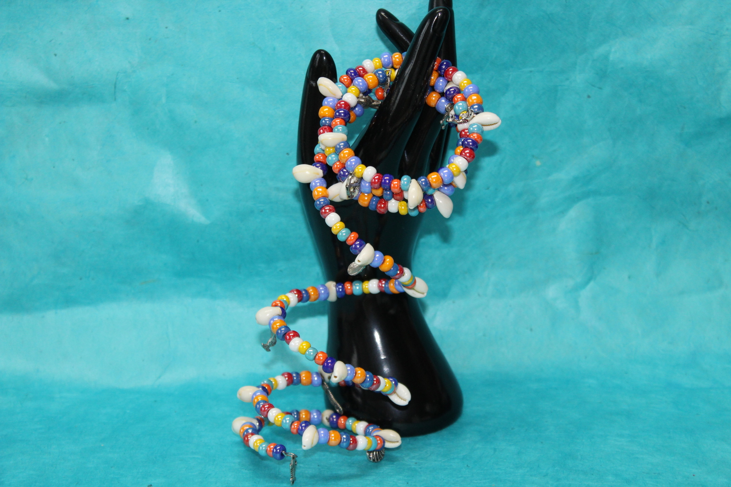 Bracelet-Multi-Rangs-Perles-Rocailles-Multicolores-Coquillage-Veritable (16)