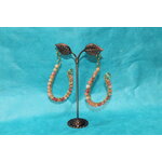 Boucle-Oreille-Fil-Cuivre-Dore-Perles-Agate-Orange-