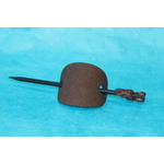 Barette Chignon Adulte en Pâte polymère-Fond Marron Pailleté et Sable Marron
