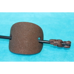Barette Chignon Adulte en Pâte polymère-Fond Marron Pailleté et Sable Marron (2)