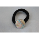 Elastique à Cheveux-Support Argenté-Cabochon Couleur Pastel (2)