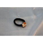 Elastique à Cheveux-Support Bronze-Cabochon Tranche dOrange (2)