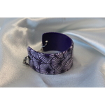 Bracelet Manchette en Pâte Polymère, Motif floral (5)