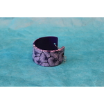 Bracelet Manchette en Pâte Polymère, Motif floral (2)