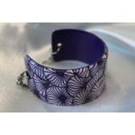 Bracelet Manchette en Pâte Polymère, Motif floral (6)