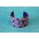 Bracelet Manchette en Pâte Polymère, Motif floral (3)
