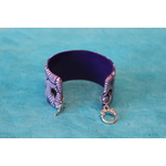 Bracelet Manchette en Pâte Polymère, Motif floral (4)