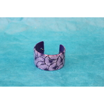 Bracelet Manchette en Pâte Polymère, Motif floral