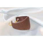 Bracelet Manchette Pâte Polymère Marron et Sable Coloré (4)