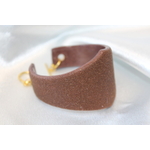 Bracelet Manchette Pâte Polymère Marron et Sable Coloré (5)