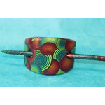 Barette-Chignon-Rectangulaire-Polymere-Spirales-Multicolor