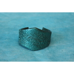 Bracelet Manchette Forme Diadème Pâte Polymère Recouvert de Paillette Verte et Impression (3)
