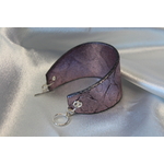 Bracelet Manchette Forme Pâte Polymère Recouvert de Paillette Rose et Impression Losange (3)