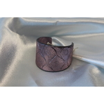 Bracelet Manchette Forme Pâte Polymère Recouvert de Paillette Rose et Impression Losange