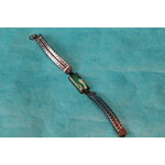 Bracelet Support Acier Noir Cabochons Rectangulaire. Déco en pâte PolymèreMarbré Multicolores (4) - Copie