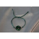 Bracelet Support Acier Argenté à 1 Cabochons. Déco en pâte Polymère marbré Multicolores (2)