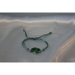 Bracelet Support Acier Argenté à 1 Cabochons. Déco en pâte Polymère marbré Multicolores