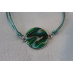 Bracelet Support Acier Argenté à 1 Cabochons. Déco en pâte Polymère marbré Multicolores (3)