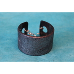Bracelet Manchette  Droit Pâte Polymere et paillette Argenté avec des impressions