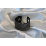 Bracelet Manchette  Droit Pâte Polymere et paillette Argenté avec des impressions (4)