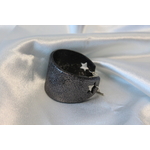 Bracelet Manchette Pâte Polymère et Paillette Argenté avec Impression (5)