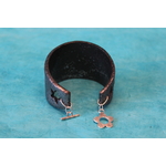 Bracelet Manchette Pâte Polymère et Paillette Argenté avec Impression (4)