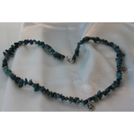 Parure-Bracelet-Collier-Boucle dOreille-Perles de Chrysocolle Véritable (7)