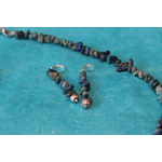 Parure-Bracelet-Collier-Boucle dOreille-Perles de Chrysocolle Véritable (6)