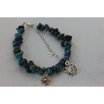 Parure-Bracelet-Collier-Boucle dOreille-Perles de Chrysocolle Véritable (9)