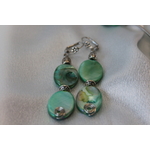 Parure-Collier-Bracelet-Boucle dOreille-Nacre Vert et Perles Métal (10)