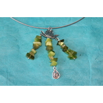 Parure-Collier-Bracelet-Boucle dOreille-Perles de Péridot Verte Véritable