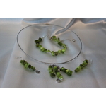 Parure-Collier-Bracelet-Boucle dOreille-Perles de Péridot Verte Véritable (2)
