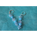 Parure-Collier-Boucle dOreille-Perles de Verre Bleues à Motifs (3)