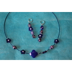 Parure-Collier-Boucle dOreille-Perles en Verre OutreMer (2)