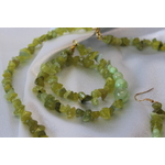 Parure-Collier-Bracelet-Boucle dOreille-Perles de Fluorine Verte Véritable (4)