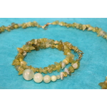 Parure-Collier-Bracelet-Boucle dOreille-Perles de Fluorine Verte Véritable (8)