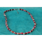 Collier Perles de Jaspe aux Sédiments Marin et Quartz Rose (3)