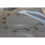 Collier Chaine Acier Argenté, Connecteurs en Fils de Cuivre Argentré en Forme de Spirale et Perles Etoile Métal Argenté (2)
