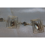 Collier Chaine Argenté, Connecteur en Fil de Cuivre Argenté etr Perle Métal Argenté (2)