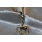 Collier Chaine Argenté, Connecteur en Fil de Cuivre Argenté etr Perle Métal Argenté (3)