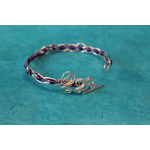 Bracelet Fil Cuivre Argenté et Aluminium Violet (5)