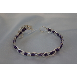 Bracelet Fil Cuivre Argenté et Aluminium Violet (3)