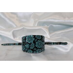 Barette-Chignon-Polymere-Fleur-Noir-Turquoise (4)
