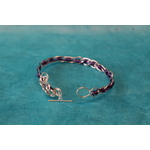 Bracelet Fil Cuivre Argenté et Aluminium Violet (4)