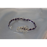 Bracelet Fil Cuivre Argenté et Aluminium Violet (2)
