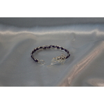 Bracelet Fil Cuivre Argenté et Aluminium Violet