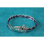 Bracelet Fil Cuivre Argenté et Aluminium Violet (6)